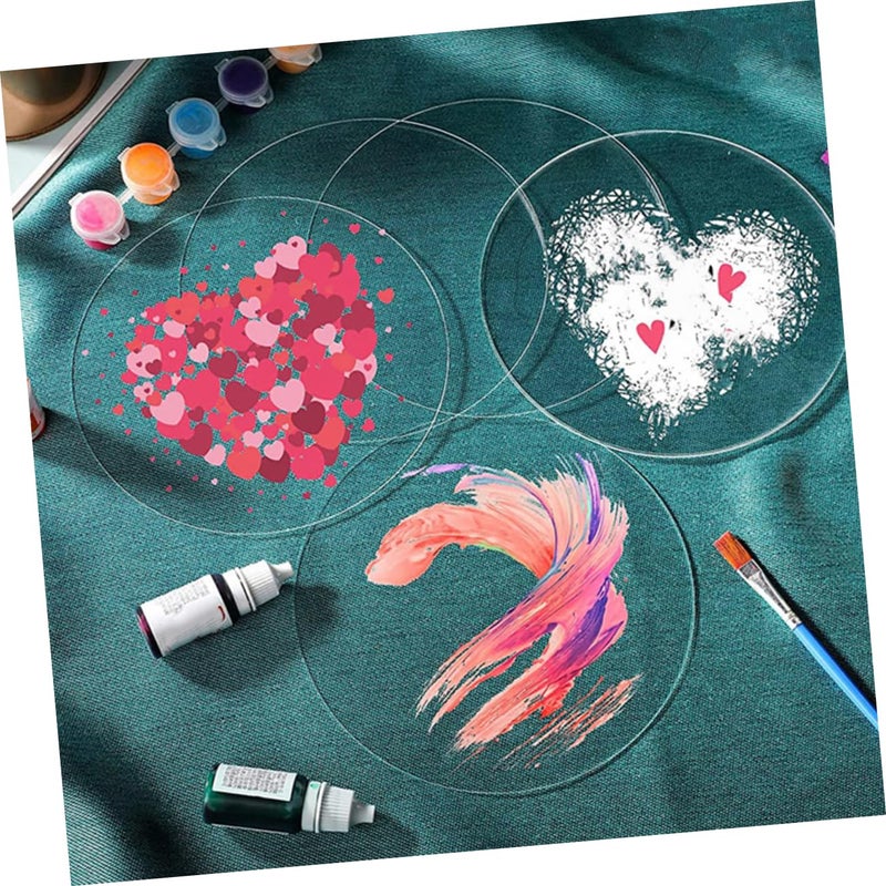 Unomor 30pcs 3 Inch Clear Acrylic Circles for DIY Craft Photo Frames and Party Decorations - Image 3